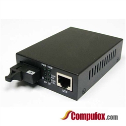 A Pair of 1000M Single Fiber 1-port SC/ST/FC & 1-port RJ45 Gigabit Ethernet BIDI WDM Fiber Media Converter