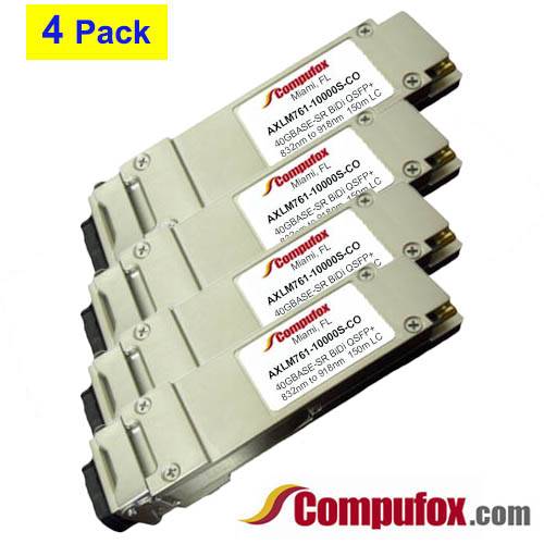 4 Pack | Netgear AXLM761-10000S Compatible 40G QSFP+ Transceiver