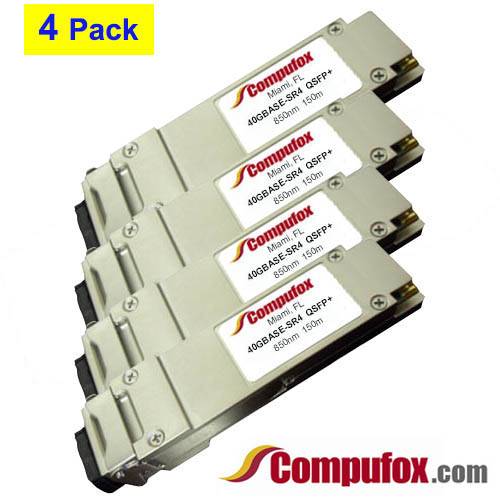 4 Pack | Allied Telesis QSFPSR4 Compatible 40G QSFP+ Transceiver