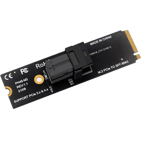 ADP-M2-8643 M.2 NVMe M-key to SFF-8643 Adapter for PCIe NVMe U.2 SSD