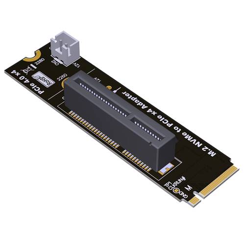 ADP-M2M-P4X4 M.2 NVMe M-key to PCIe 4.0 x4 Female Adapter