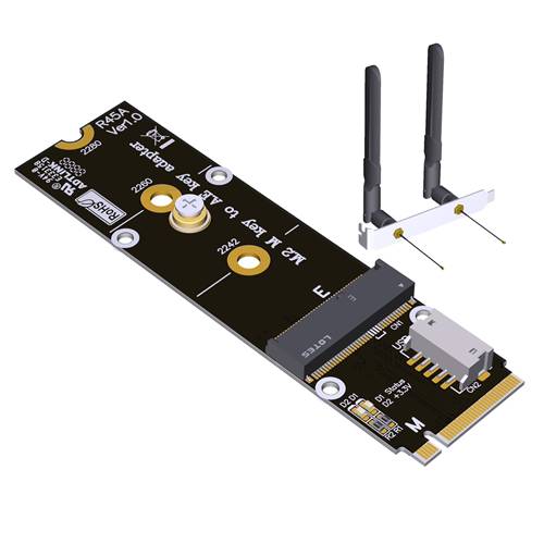 ADP-P4M2M-M2WIFI-A PCIe 4.0 M.2 M-key 2280 NVMe to M.2 E-key 2230 WiFi Adapter Card with Accessories Set