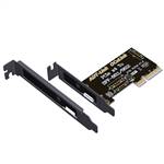 PCIe 4.0 x4 to OCuLink SFF-8612 Female Adapter with Half-height and Full-height Brackets