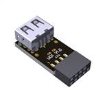 USB 9-pin to USB 2.0 Type-A Female Adapter