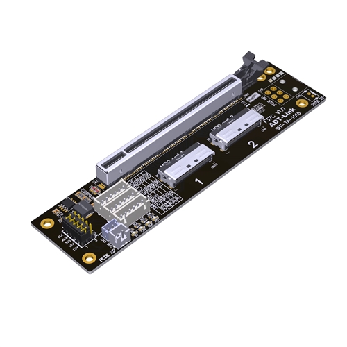 ADP-X16F-2xVMCIOx8F PCIe 3.0 x16 Female to Two Vertical SFF-TA-1016 MCIO 8x Slots Adapter Card