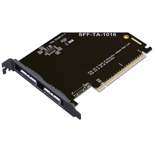 ADP-X16M-2xMCIOx8F PCIe 3.0 x16 Male to Two SFF-TA-1016 MCIO 8x Slots Adapter Card