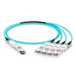 AOC-400GQ56DD-4Q56 | 400G QSFP56-DD to 4x 100G QSFP56 AOC