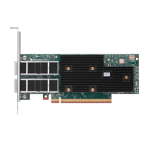 Broadcom� BCM957608-P2200GQF00 Ethernet Network Interface Card, 200G Dual-Port QSFP112, PCIe 5.0 x 16
