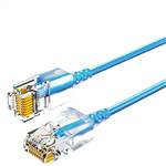 1m Cat6A Slim Unshielded (UTP) 10Gbps Patch Cable, Blue