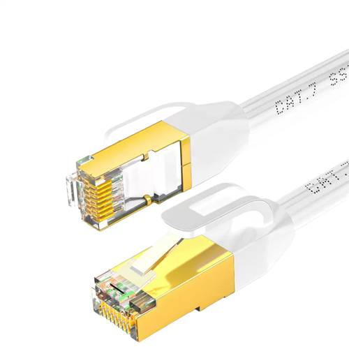 0.5m Cat7 SFTP Double Shielded 10Gbps Patch Cable, White