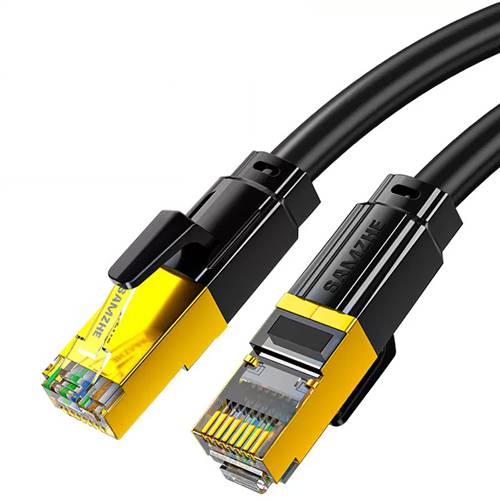 15m Cat8 SFTP Double Shielded 40Gbps Patch Cable, Black