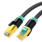 8m Braided Cat8 SFTP Double Shielded 40Gbps Patch Cable, Black