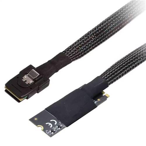 CAB-2260M2-8087 M.2 (M-Key NVMe 2260) to Straight Internal Mini SAS SFF-8087 36P Cable