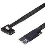 CAB-2260M2-LB8087 M.2 (M-Key NVMe 2260) to Left Bend Internal Mini SAS SFF-8087 36P Cable