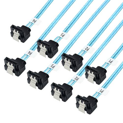 CAB-4RASATA-4RASATA 4 Right Angle SATA 7Pin to 4 Right Angle SATA 7Pin Cable