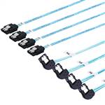 4 Straight SATA 7Pin to 4 Right Bend SATA 7Pin Cable