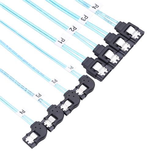 CAB-4SATA-4SATARE | 4 SATA to 4 Right-Exit SATA 4pcs/set SATA 7-pin SAS Cable for Server