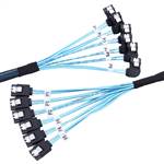 6 Straight SATA 7Pin to 6 Left Bend SATA 7Pin Cable