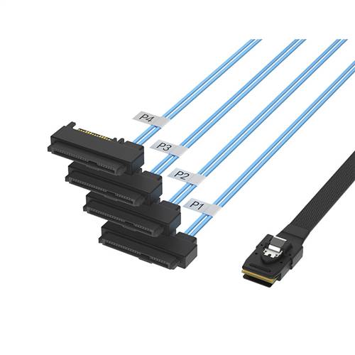 CAB-8087-4x8482 Internal Mini SAS SFF-8087 36P to Four SFF-8482 All-in-one Cable