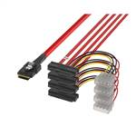 CAB-8087-4x8482P4 Internal Mini SAS SFF-8087 36P to Four SFF-8482 with 4P Power Cable