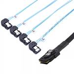 CAB-8087-4xLBSATA Internal Mini SAS SFF-8087 36P to Four Left Bend SATA 7P Cable