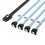Internal Mini SAS SFF-8087 36P to Four Right Angle SATA 7P Cable