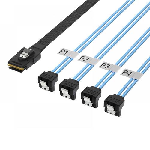 CAB-8087-4xRASATA Internal Mini SAS SFF-8087 36P to Four Right Angle SATA 7P Cable