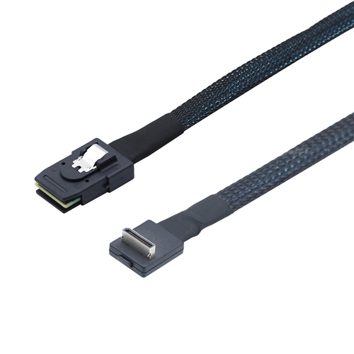 CAB-8087-RA8611 Internal Mini SAS SFF-8087 36P to OCulink SFF-8611 4i Cable, Straight to Right Angle
