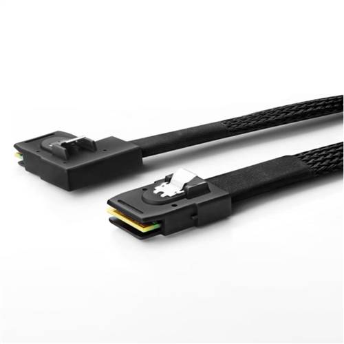 CAB-8087-RB8087 Internal Mini SAS SFF-8087 36P to Internal Mini SAS SFF-8087 36P Cable, Straight to Right Bend