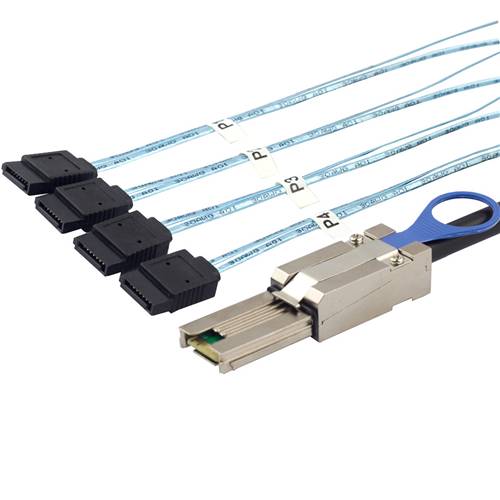 CAB-8088-4SATAF External Mini SAS SFF-8088 26P to 4 SATA 7P Female Cable