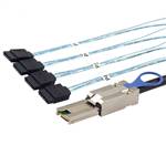 External Mini SAS SFF-8088 26P to 4x SATA 7P Female Breakout Cable