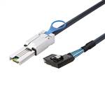 External Mini SAS SFF-8088 26P to Right Exit Internal Mini SAS SFF-8087 36P Hybrid SAS Cable