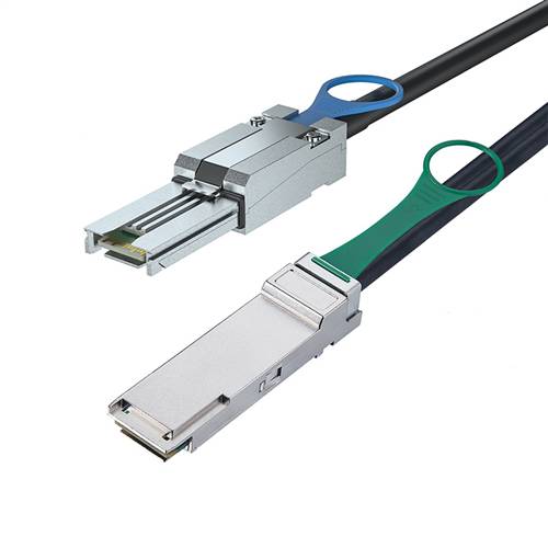 External Mini SAS SFF-8808 to QSFP+ SFF-8436 Cable, 1 meter