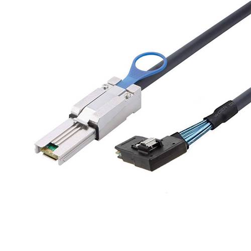 CAB-8088-RB8087 External Mini SAS SFF-8088 26P to Right Bend Internal Mini SAS SFF-8087 36P Cable