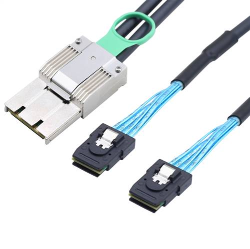 PCIe Mini SAS SFF-8088 8X 68P I/O Male to 2x Mini SAS SFF-8087 36P Cable