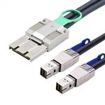 CAB-8088i8-2x8644 | PCIe Mini SAS SFF-8088 8X 68P I/O Male to 2x External Mini SAS HD SFF-8644 Cable