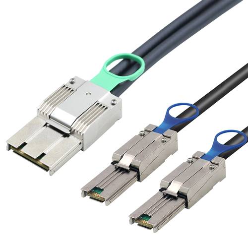CAB-8088x8-2x8088 External Mini SAS SFF-8088 8X I/O 68P to 2 External Mini SAS SFF-8088 26P Cable