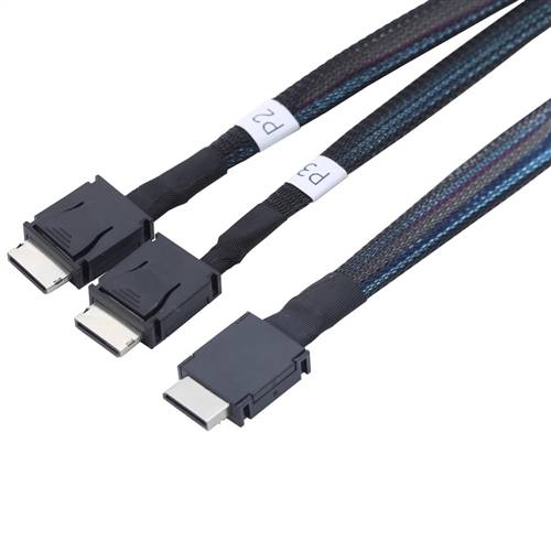 CAB-8611-2x8611 | OCuLink SFF-8611 4i to 2x OCuLink SFF-8611 4i Y Cable