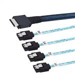 CAB-8611-4xSATA | OCuLink SFF-8611 4i to 4x 7Pin SATA Breakout Cable