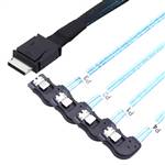 CAB-8611-4xSATARE | OCuLink SFF-8611 4i to 4x Right Exit 7Pin SATA Breakout Cable