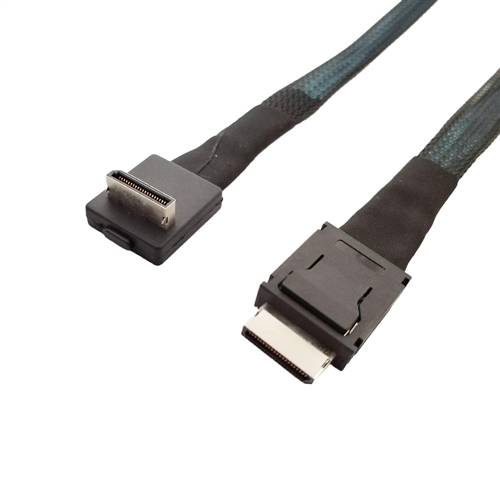 CAB-8611-8611RA | OCuLink SFF-8611 4i to Right Angle OCuLink SFF-8611 4i Cable