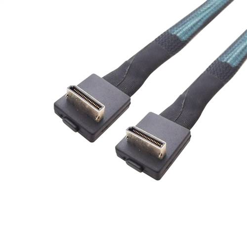 CAB-8611RA-8611RA | Right Angle OCuLink SFF-8611 4i to Right Angle OCuLink SFF-8611 4i Cable