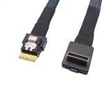 CAB-8611RA-8654 | Right Angle OCuLink SFF-8611 4i to SlimSAS SFF-8654 4i Cable