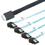 OCulink SFF-8611 4i to 4 Left Bend SATA 7P Cable