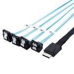 CAB-8611i4-4RASATA OCulink SFF-8611 4i to 4 Right Angle SATA 7P Cable
