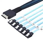 CAB-8611i4-6SATA OCulink SFF-8611 4i to 6 Straight SATA 7P Cable