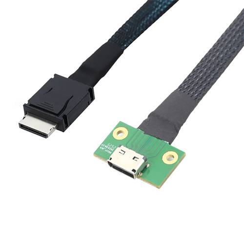 CAB-8611i4-8612F OCulink SFF-8611 4i to Female SFF-8612 4i Cable