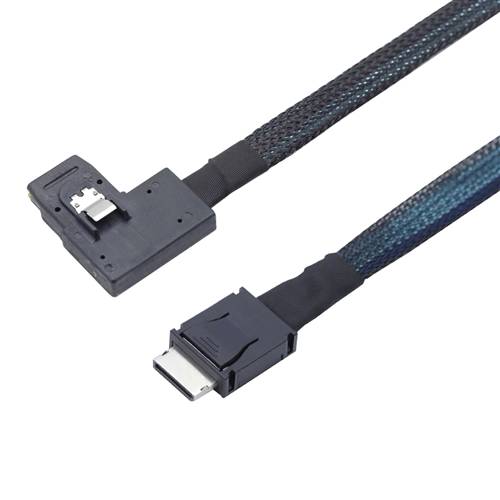 CAB-8611i4-RB8087 OCulink SFF-8611 4i to Right Bend Internal Mini SAS SFF-8087 36P Cable