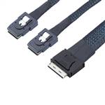 OCulink SFF-8611 8i to Two Straight Internal Mini SAS SFF-8087 36P Cable