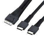 CAB-8611i8-2x8611i4 OCulink SFF-8611 8i to 2 OCulink SFF-8611 4i Cable